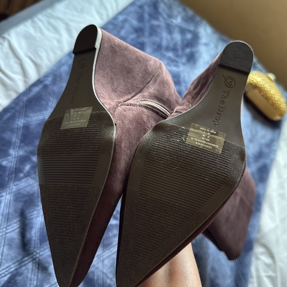 The Drop Women's Geralda Tall Brown Wedge Boot Classic size 9 NEW - Picture 7 of 16